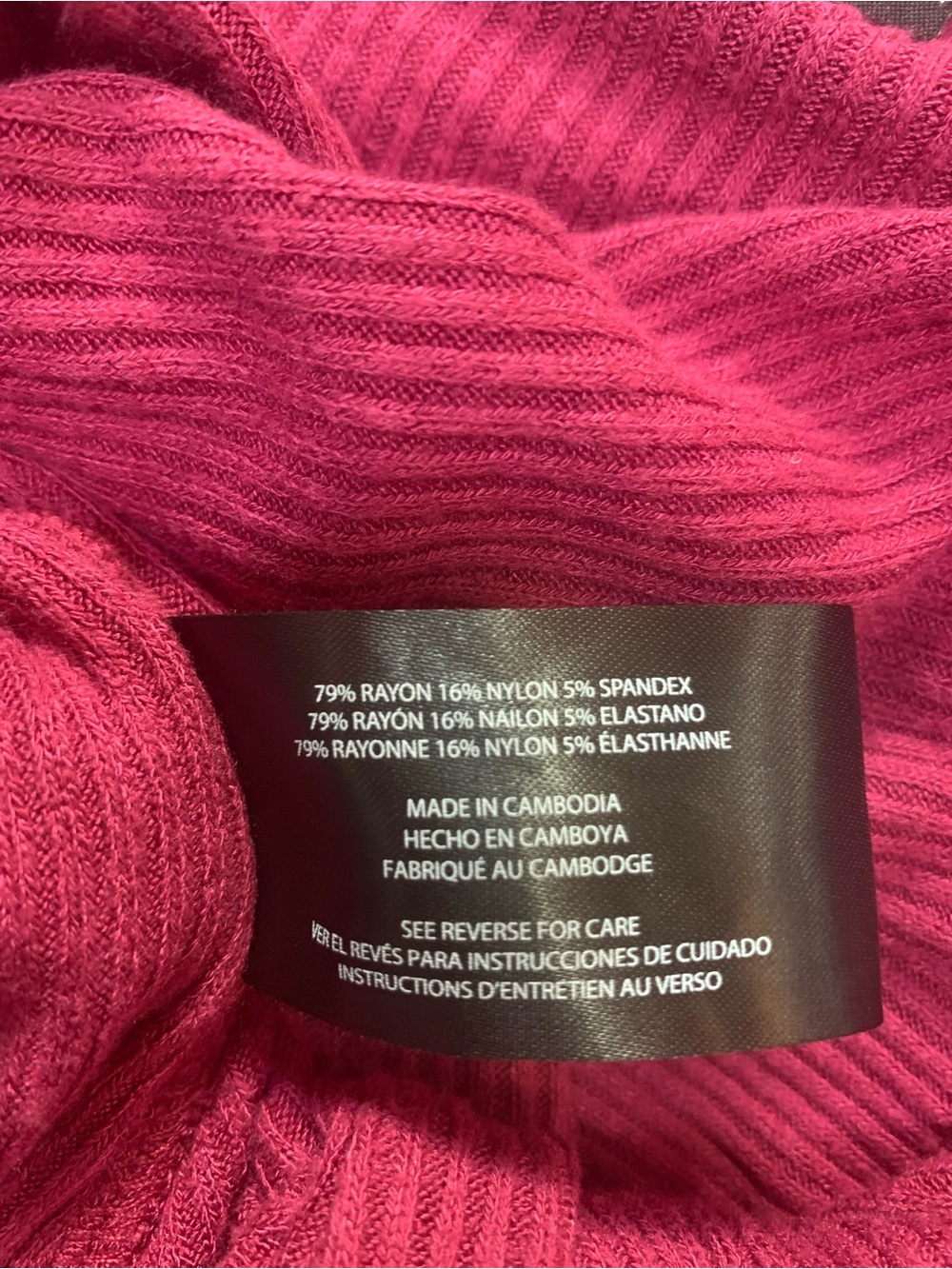 Banana Republic Ribbed Boatneck Long Sleeve Top - Raspberry - Picture 4 of 4
